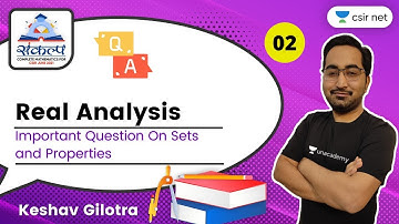 11:30 AM | Sankalpa | CSIR June 2021 | Maths by Keshav Gilotra | MCQs on Sets and Properties