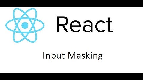 react input masking