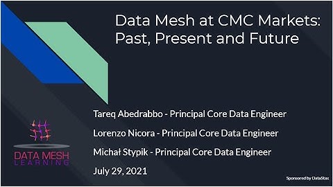 Data Mesh at CMC Markets: Past, Present and Future; Data Mesh Learning Meetup #008 (Fixed Audio)