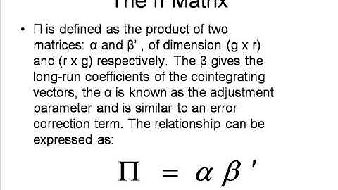 Multivariate cointegration