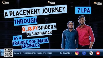 A Placement Journey Through Q,J & PySpiders Dilsukhnagar | Trainee software Engineer |