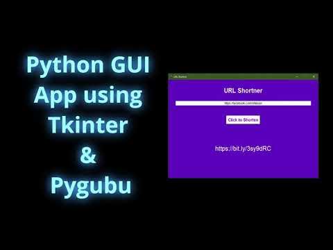 URL Shortner Desktop App using Python, Tkinter & Pygubu Designer ...