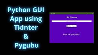 URL Shortner Desktop App using Python, Tkinter & Pygubu Designer | Shiburaj screenshot 5