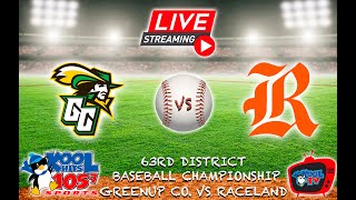 Raceland vs Greenup County Baseball | KHSAA Baseball | 63rd District Tour | LIVE | Kool TV | 5/21/24