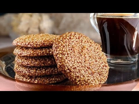 Cookies croustillants sans farine  3 ingrdients ! Aux graines de ssame 