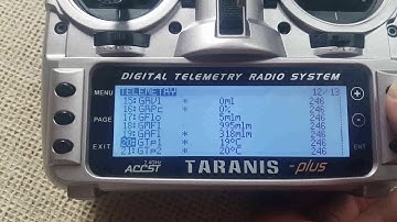 X9D+ Taranis telemetry using F7 FC and Gas suite sensors.