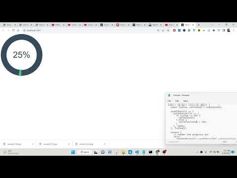 React.js react-dashed-progress Example to Show Circular Dashed Progressbar Animation in Browser