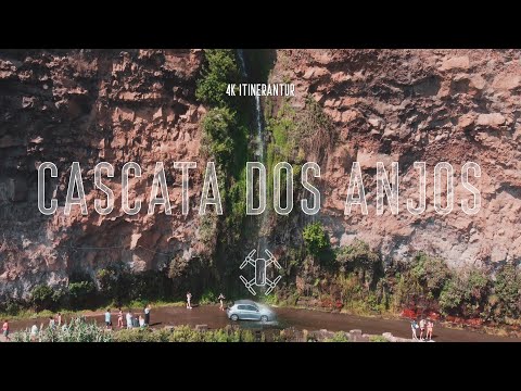 Madeira, Portugal [4K] Cascata dos Anjos - Ponta Do Sol. Waterfall on old highway ER 101. 2021