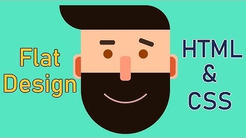 draw a flat design face using html and css only | html & css totorial