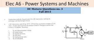 PEO solved examples (ELEC A6) DC Motors Question no. 3