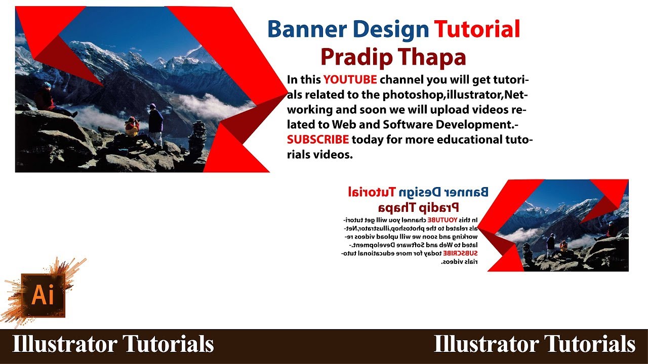 How To Design Banner In Illustrator Cc L Youtube Tutorials Tuts