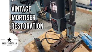 Tool Restoration: Vintage Hollow-Chisel Mortiser: Delta Model No. 14-650