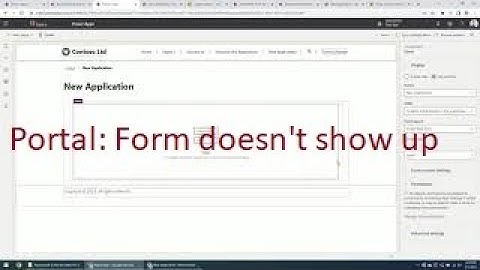 Power Apps Portal - Entity Form / Basic Form Doesn