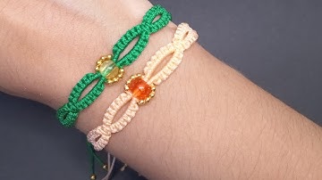 Como fazer pulseira Macrame com miçangas/Tutorial passo a passo completo.🌹✨💕