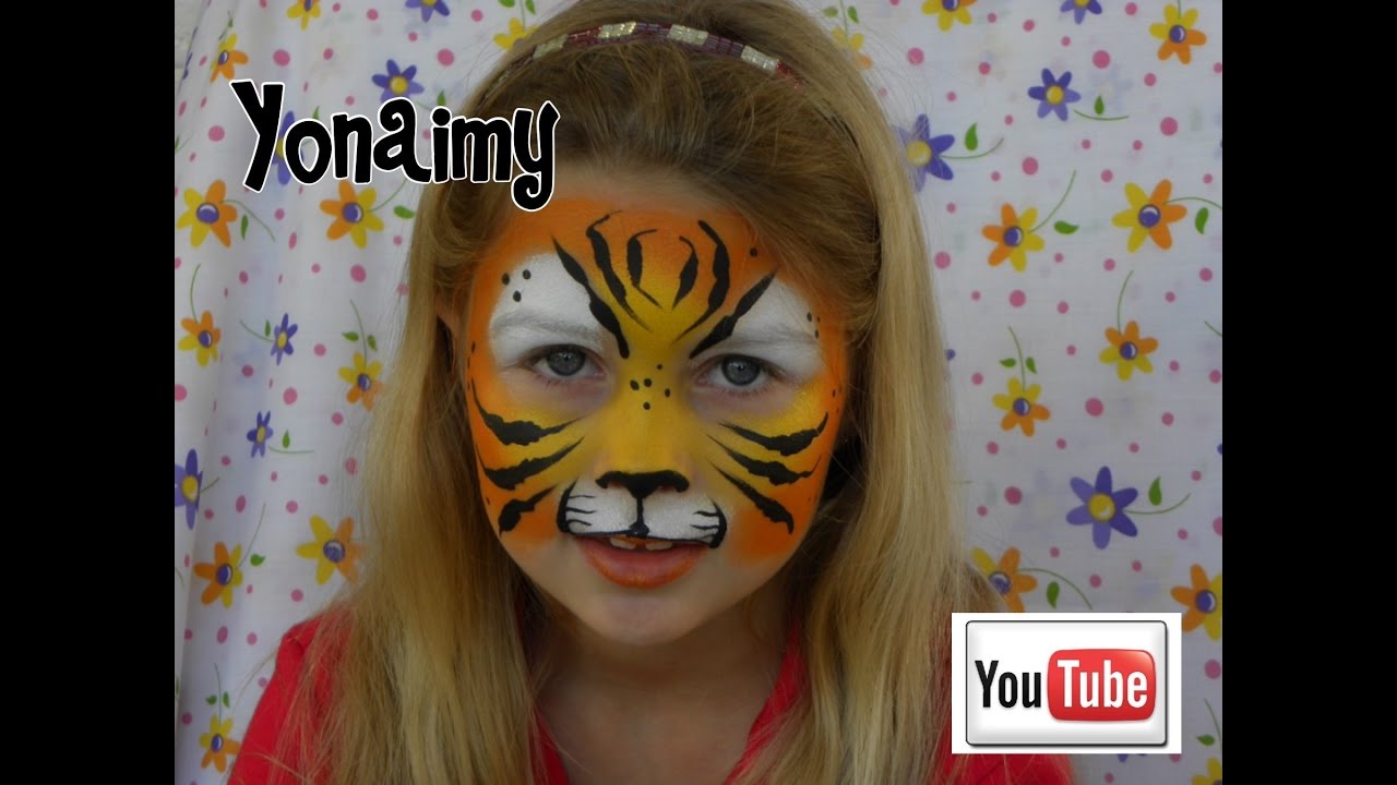 PINTACARITAS DE TIGRE .- FACE PAINTING TIGER .