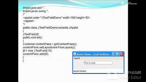 2.3 Swing Component - JApplet,  ICons & JLabel, JTextField