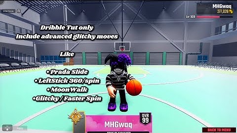 #1 Glitchy Dribble Tutorial For PlayGround Basketball *Secret Moves , Best Build + Settings