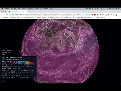 Using the Global Weather Visualization tool at earth.nullschool.net - Part 3: Temp & other overlays