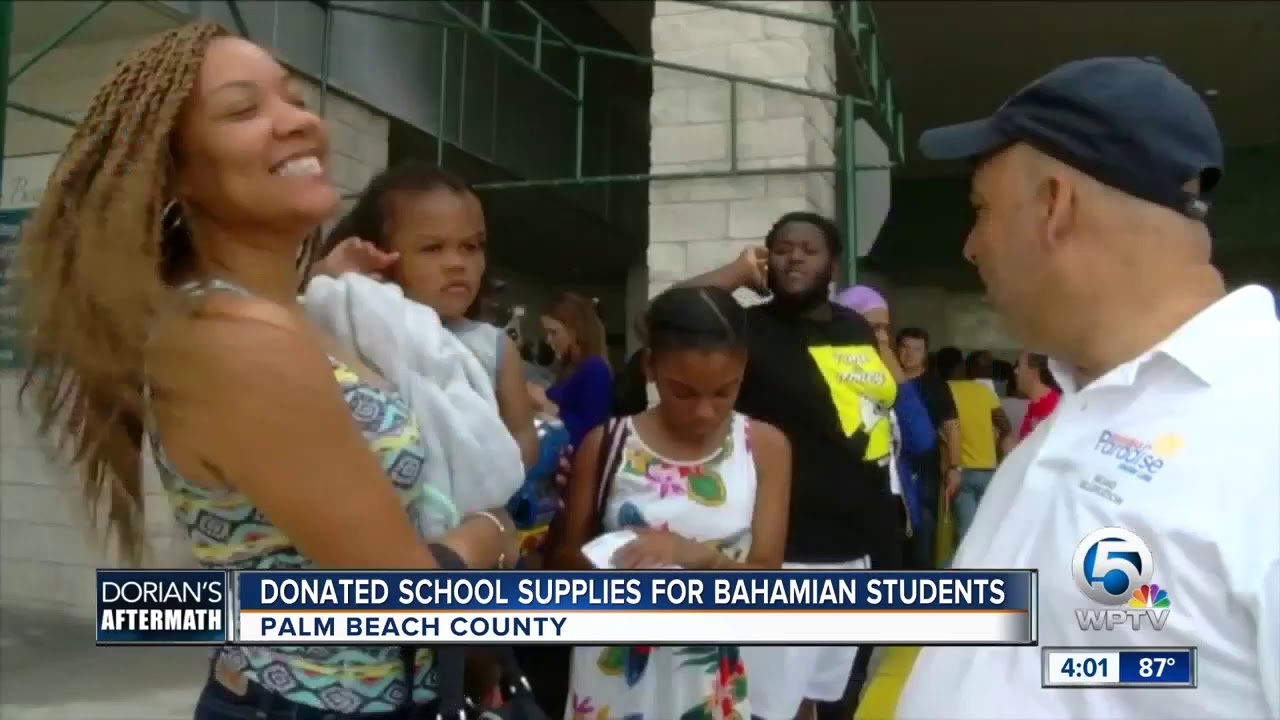 vero beach weather Donated school supplies for Bahamian students