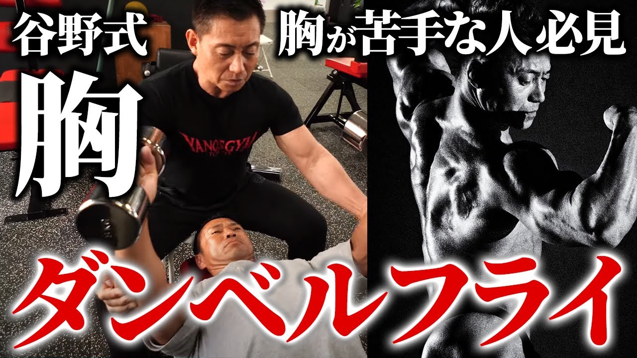 【新感覚】胸が苦手な人必見！日本王者 谷野式ダンベルフライ！