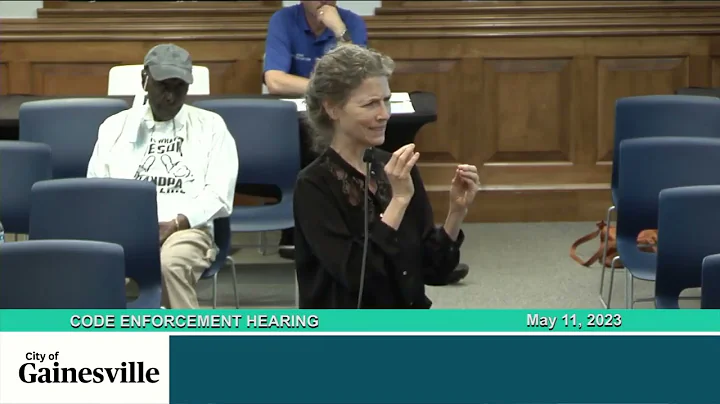 Gainesville Code Enforcement Special Magistrate - 2023-05-11 | GNV FL