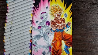 goku ssj deus azul vs freeza dourado - Desenho de bandoficial - Gartic