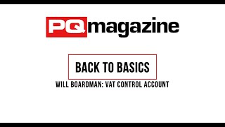 Back to Basics: VAT Control Account