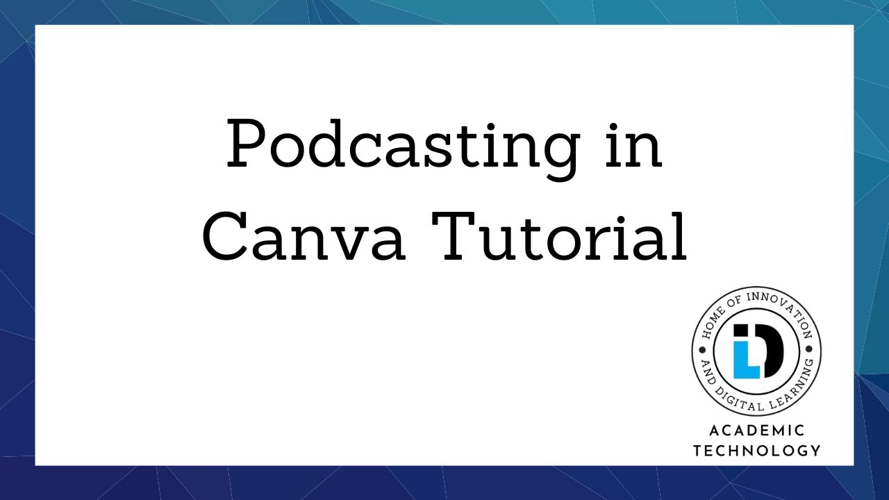 How to Create a Podcast in Canva! - YouTube