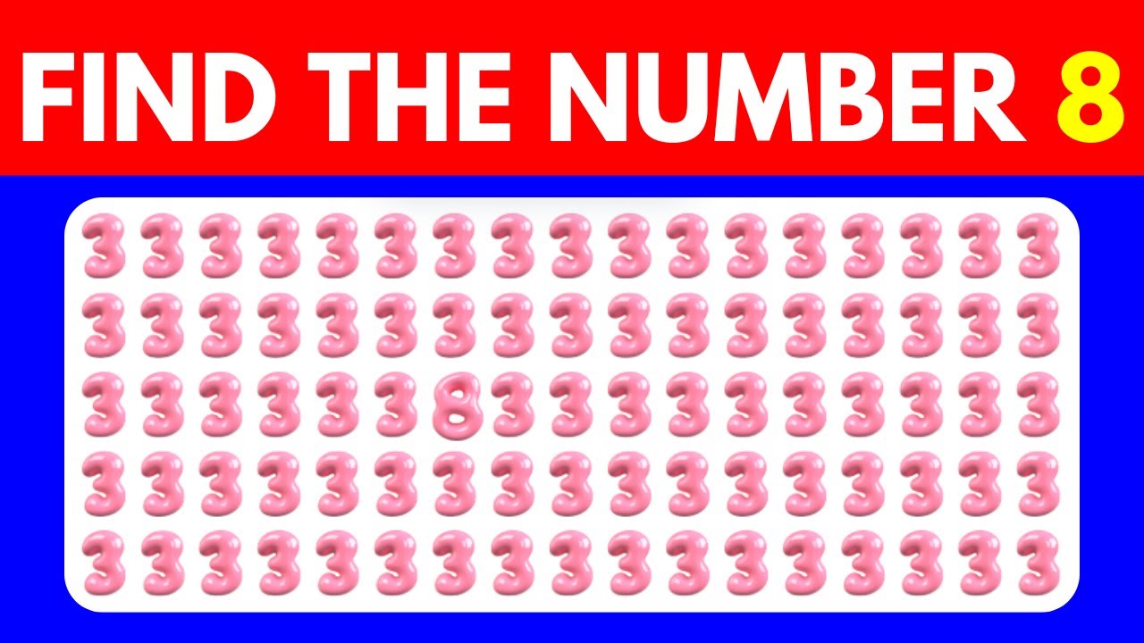 How Good Are Your Eyes Find the ODD One Out - Number And Letter Edition ...