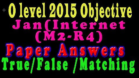 O Level Doeacc/Nielit Internet & WebDesign  Paper 2015 January Solve Question M2-R4 Objective Type