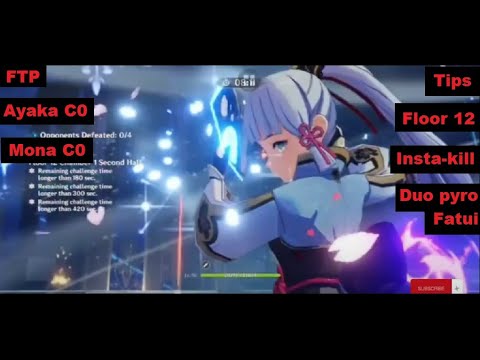 #Genshin F2P Ayaka C0 + Mona C0 Spiral Abyss Floor 12-1 P2