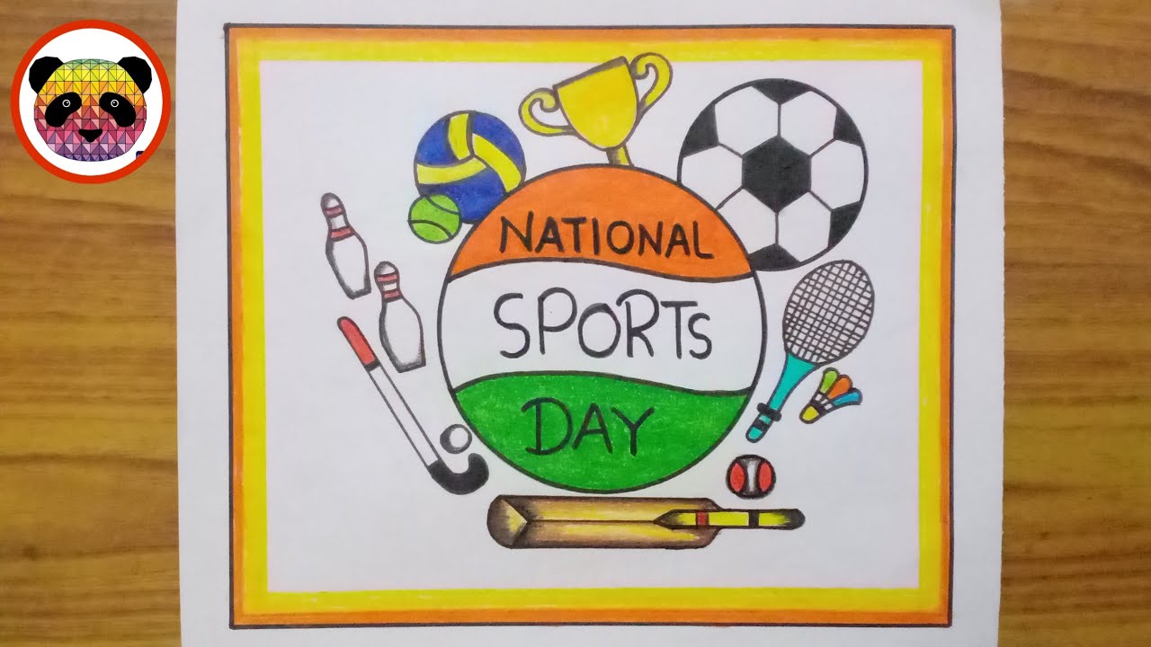 National sports day drawing / National sports day poster drawing ...