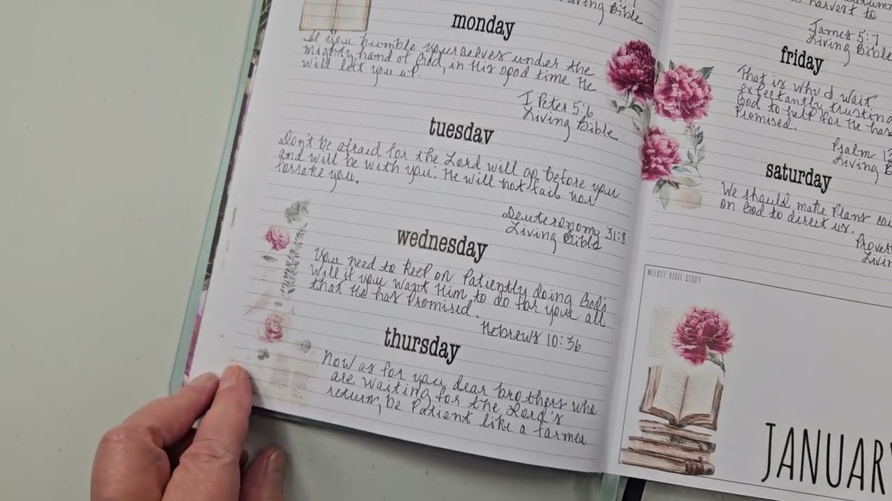 Prayerful Planner Scripture Writing ~ NIV and TLB Translations