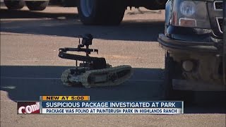 Another suspicious package investigated at Highlands Ranch park Another suspicious package investigated at Highlands Ranch park
