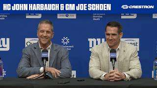 Coach John Harbaugh, GM Joe Schoen Discuss Trade Into Round 3 | New York Giants