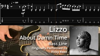 Video thumbnail of "Lizzo - About Damn Time (Bass Line w/ Tabs and Standard Notation)"