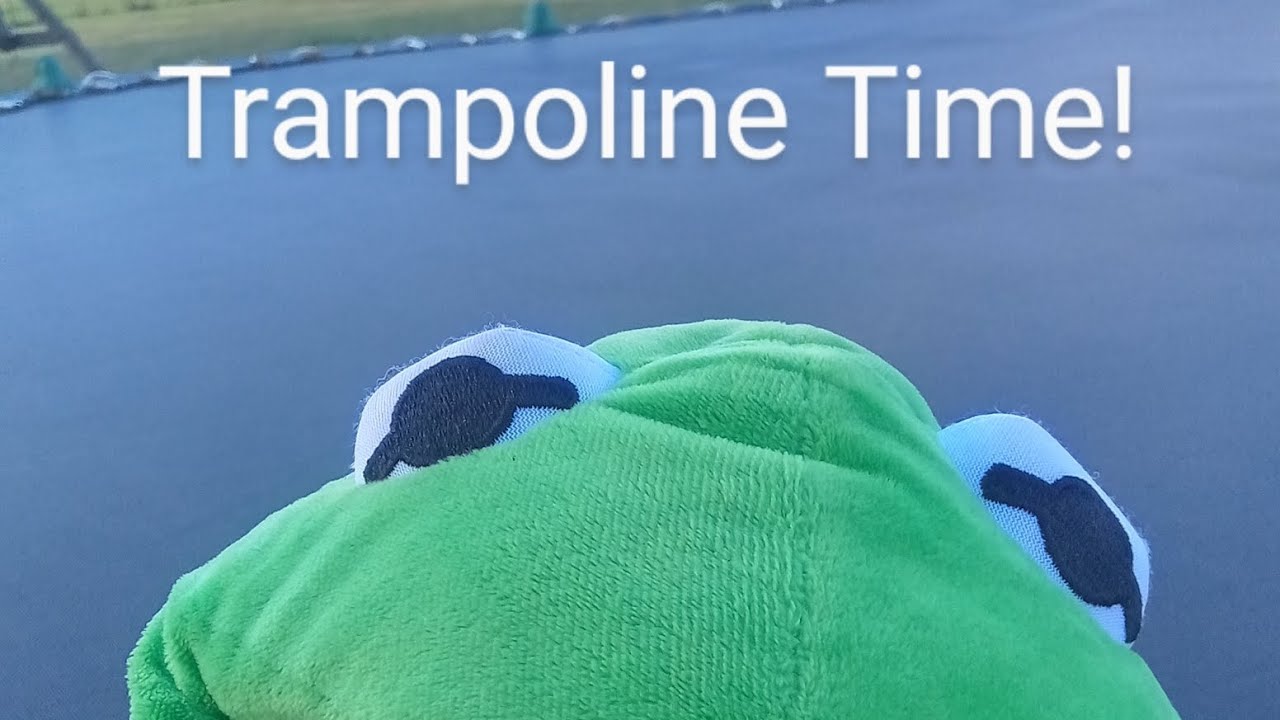 Kermit the frog goes on the trampoline - YouTube
