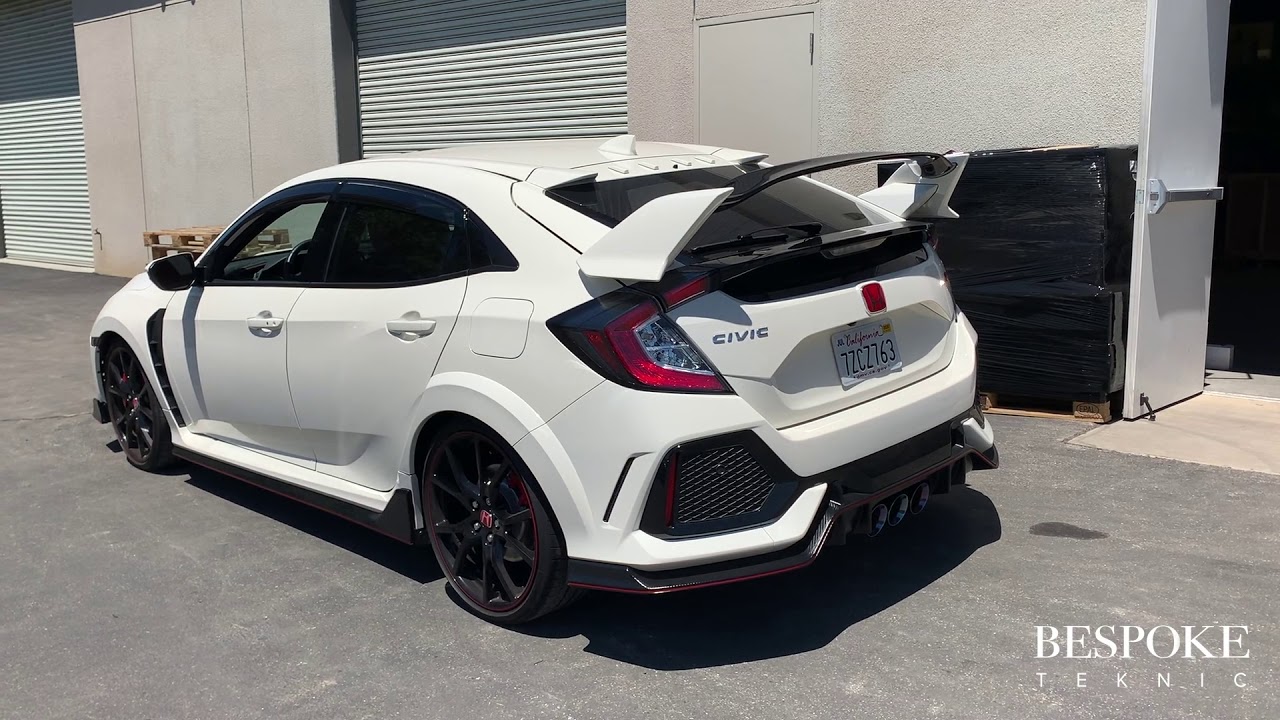 Honda FK 8 Type R w/ ARMYTRIX Cat-back Exhaust, Decatted Down pipe l Open & Closed Valve Comparison