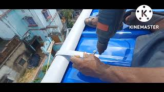 How to install shed rain pipe / pvc rain pipe fitting..