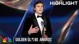Evan Peters Wins Best Actor in a Limited Series | 2023 Golden Globe Awards on NBC image