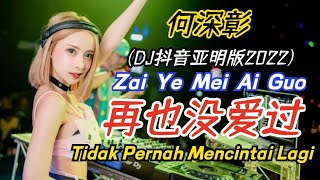 何深彰 ‐ 再也没爱过 Zai Ye Mei Ai Guo (DJ抖音亚明版)【Tidak Pernah Mencintai Lagi】- Pinyin Indonesian Translation