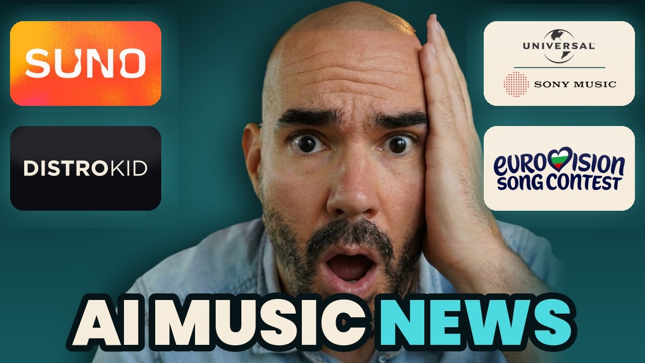 Thumbnail for the YouTube video "AI Music News: Suno's INSANE Week & Wall Street Prices AI Music"
