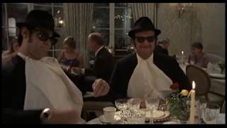 The Blues Brothers dine (with audience reaction audio)