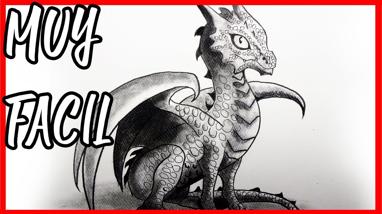 COMO DIBUJAR UN DRAGON FACIL PASO A PASO A LAPIZ | how to draw a dragon ...