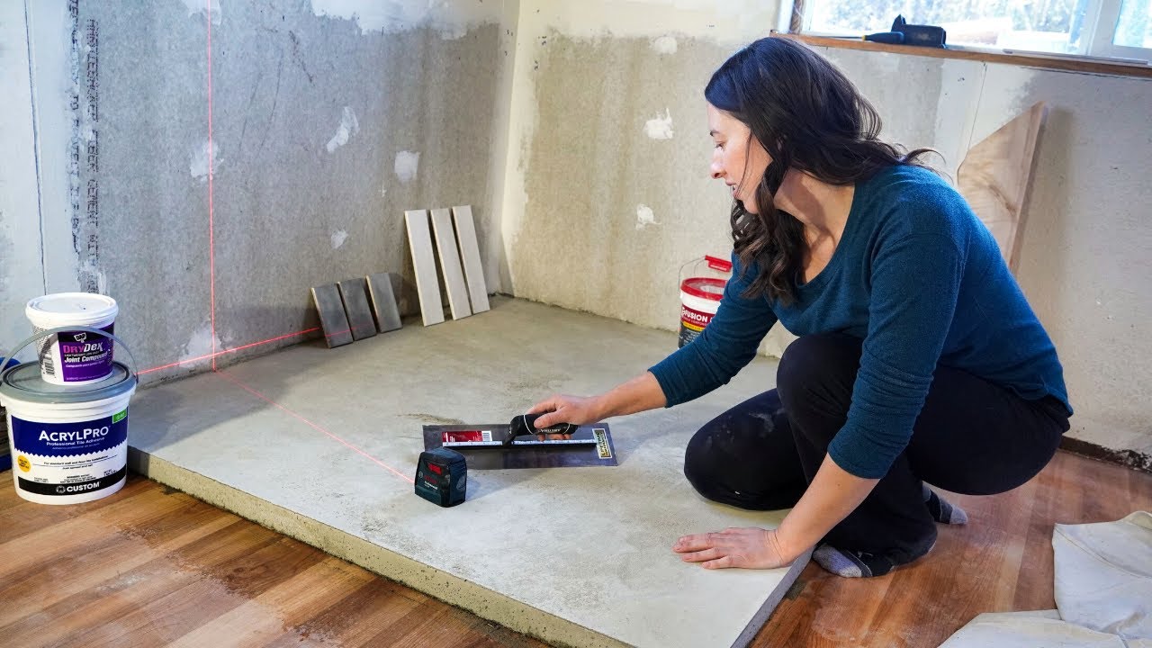 Wood Stove Hearth Pouring Concrete Indoors YouTube