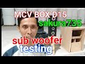 MCV BOX D15 speaker installing and testing