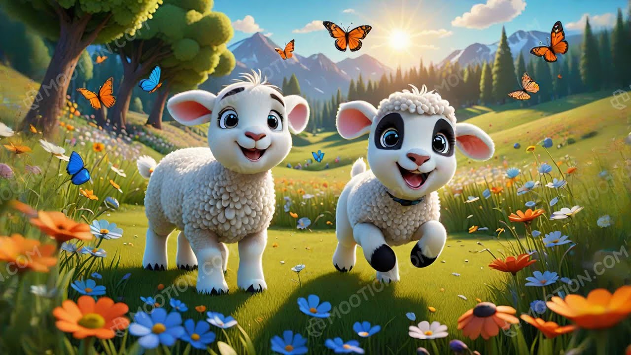 Fluffy Lambs Play and Laugh | Kids Rhyme Adventure | Happy Farm Story for Children
