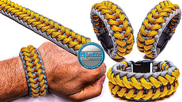 How to Make a Paracord Bracelet Bone Leaves Knot Tutorial DIY