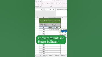 Convert Minutes to Hours in Excel.#youtubeshorts #shorts #shortsvideo #short