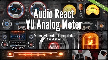 Audio React Analog VU Meter  |  After Effects Template.